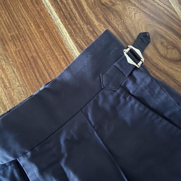 Made-to-Measure Sartorial Navy Chino Pants - Picture 3 of 5